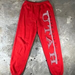 Vintage 90s Red University of Utah sweatpants